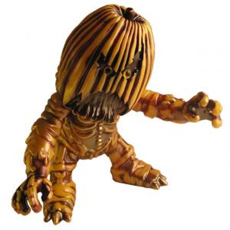 Screaming Pumpkin Skull Zombi - Yellow by Vinyl Junkies