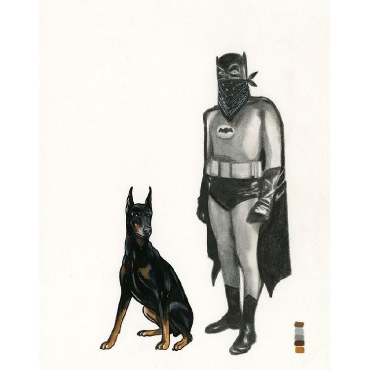 Untitled (Batman with Dog) by Steve Seeley