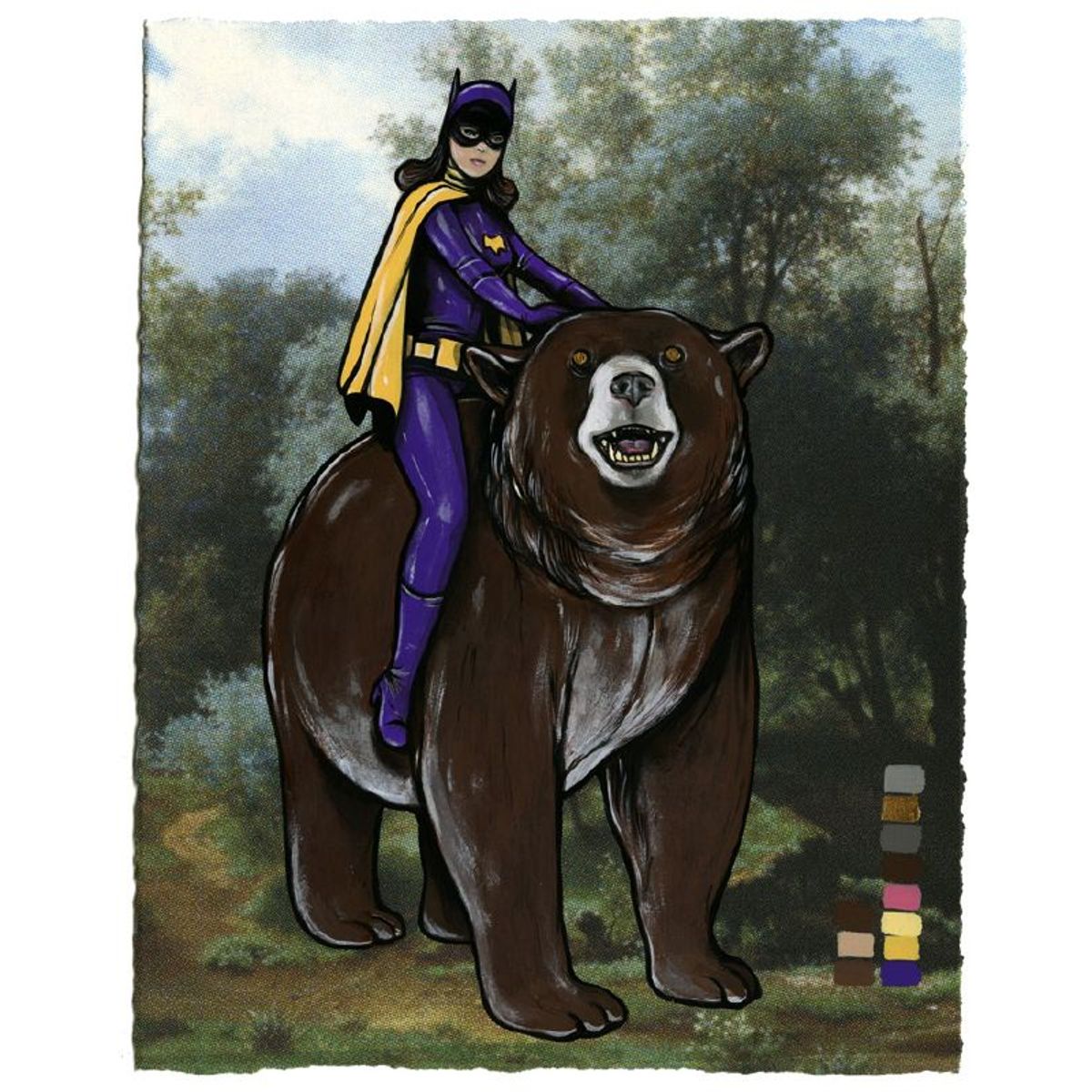 Untitled (Batgirl with Bear)