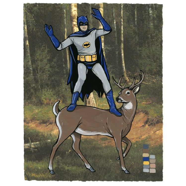 Untitled (Batman with Deer) by Steve Seeley