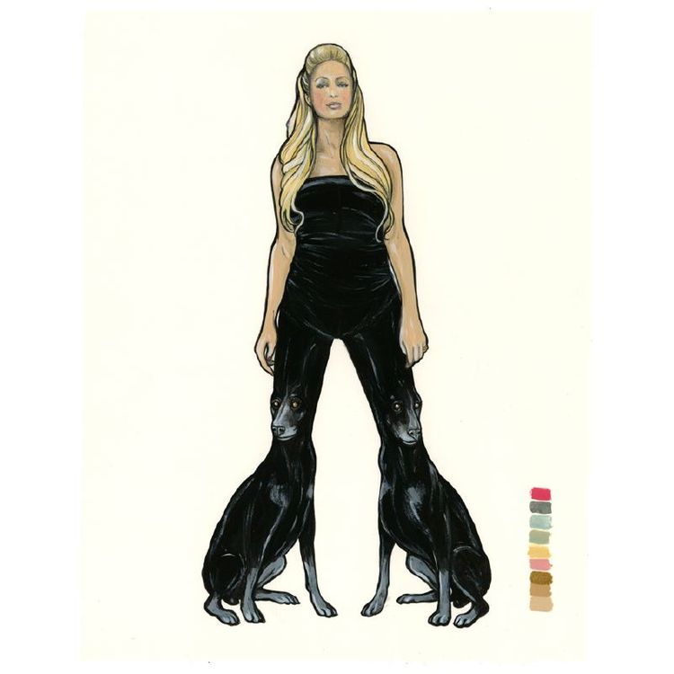 Seque #105 (Paris Hilton with Dog Legs) by Steve Seeley