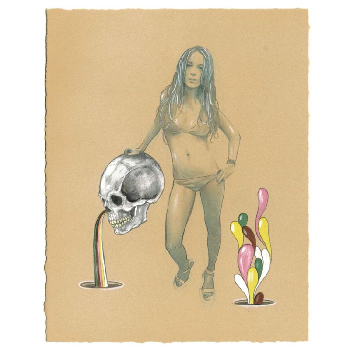 Seque #70 (Lindsay Lohan with Skull)