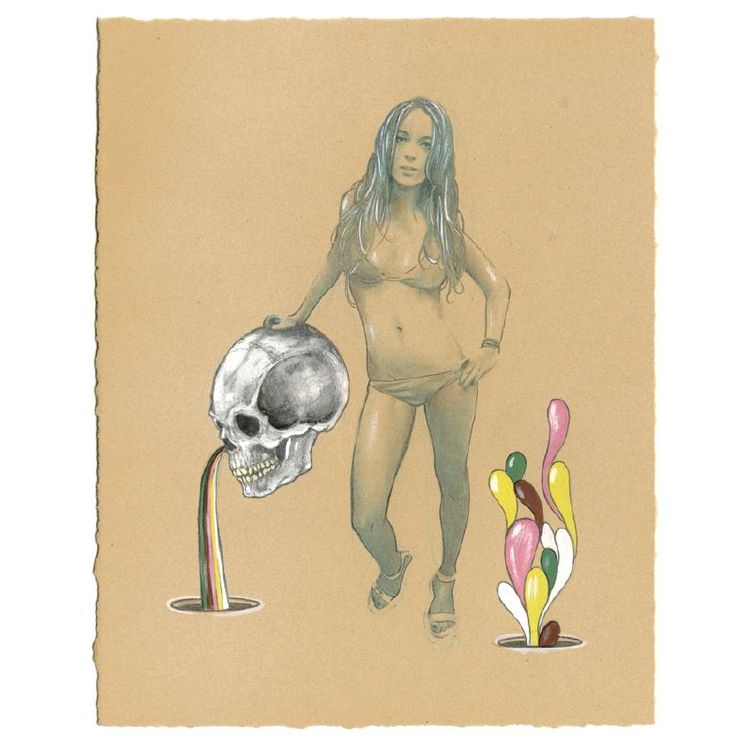 Seque #70 (Lindsay Lohan with Skull) by Steve Seeley