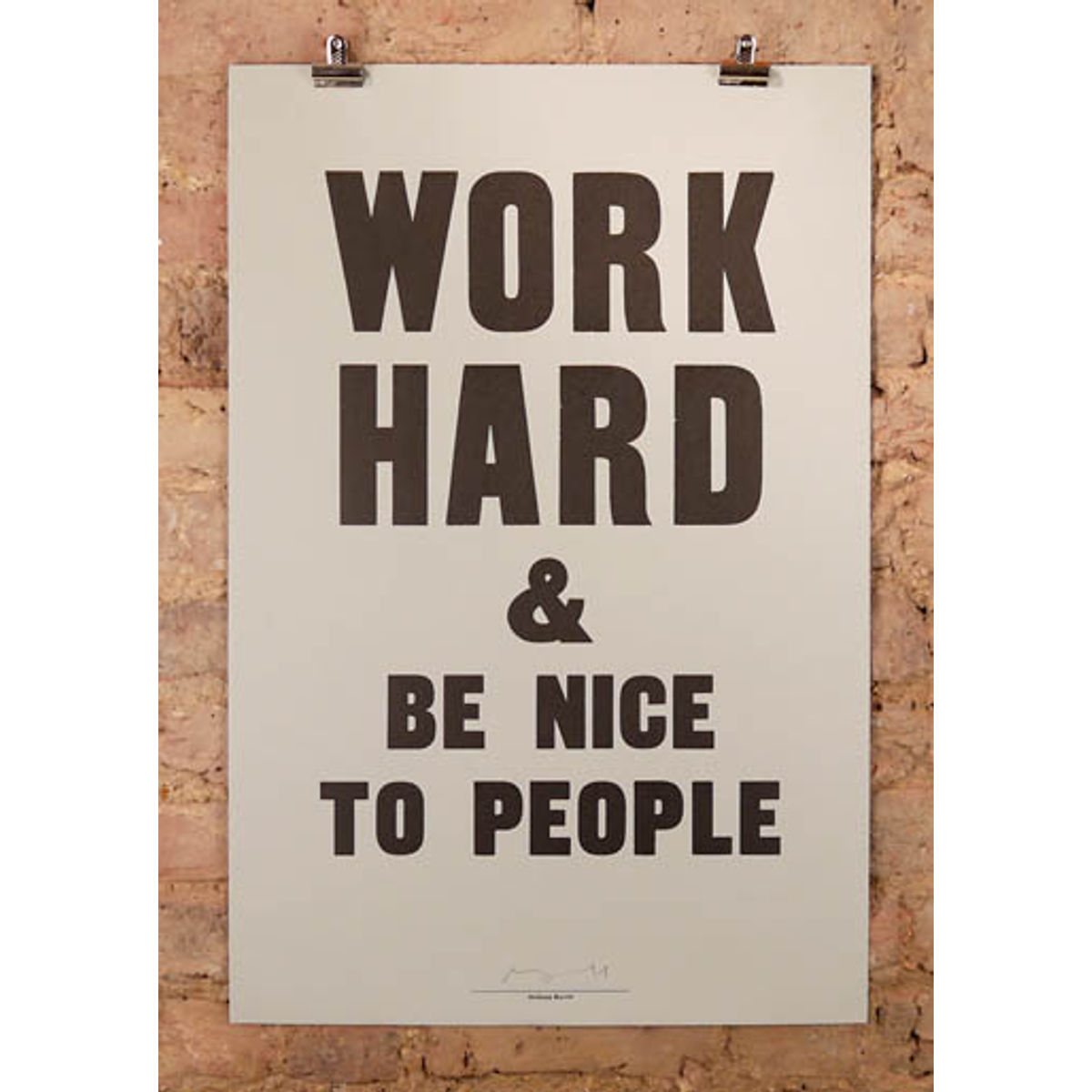 work hard - grey