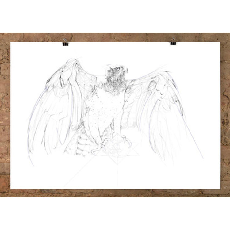 chumbawumba silver feather pearlescent skull by Jessica Albarn