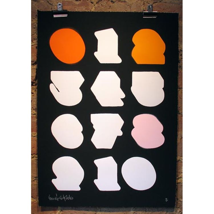shutterfont number pull out prints by Eine (Ben Flynn)