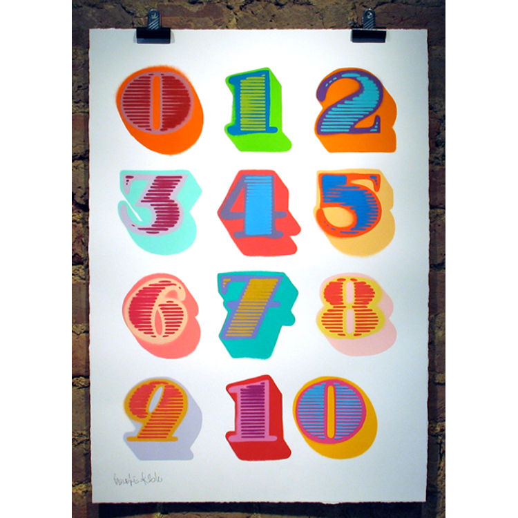 shutterfont numbers, white by Eine (Ben Flynn)