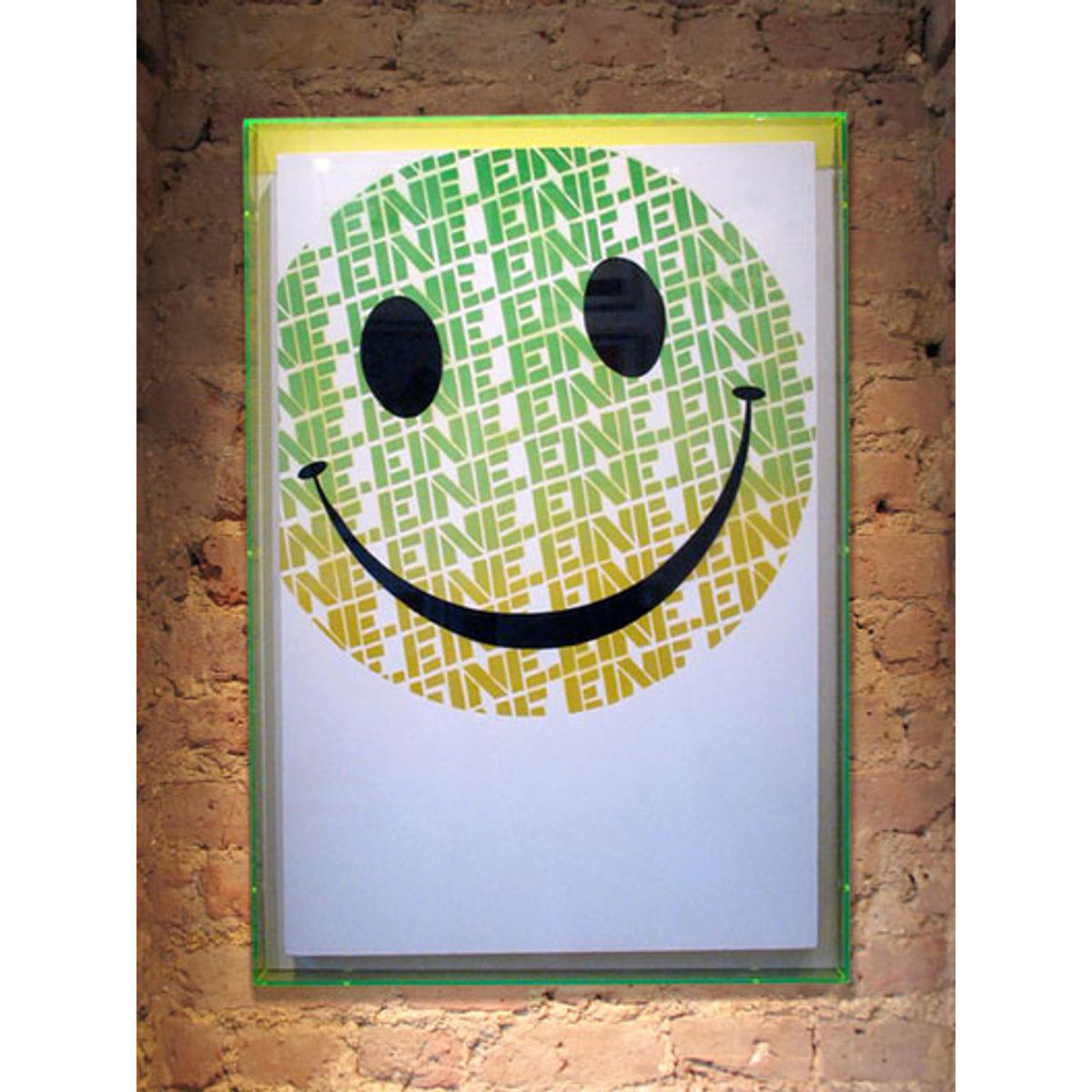 smiley canvas green