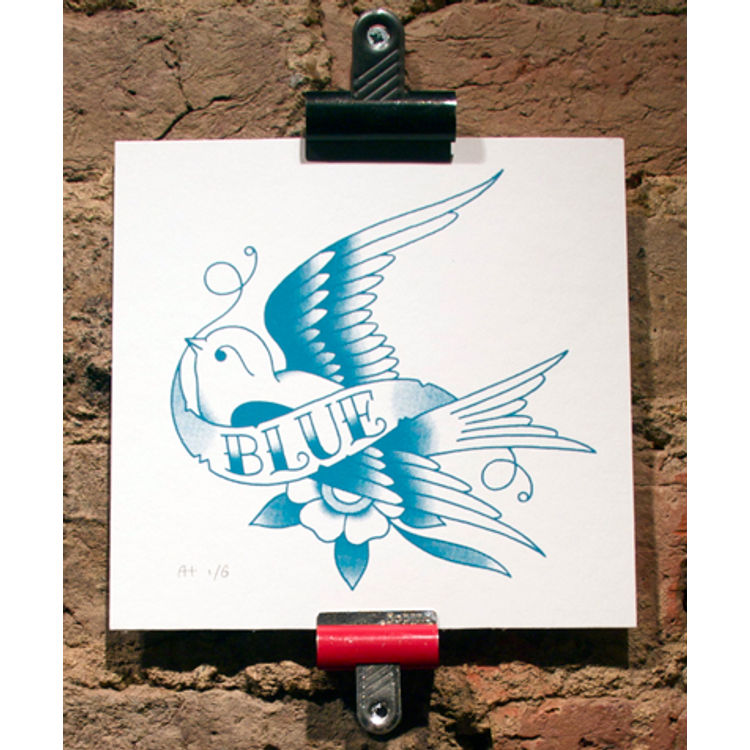 blue bird by Angelique Houtkamp