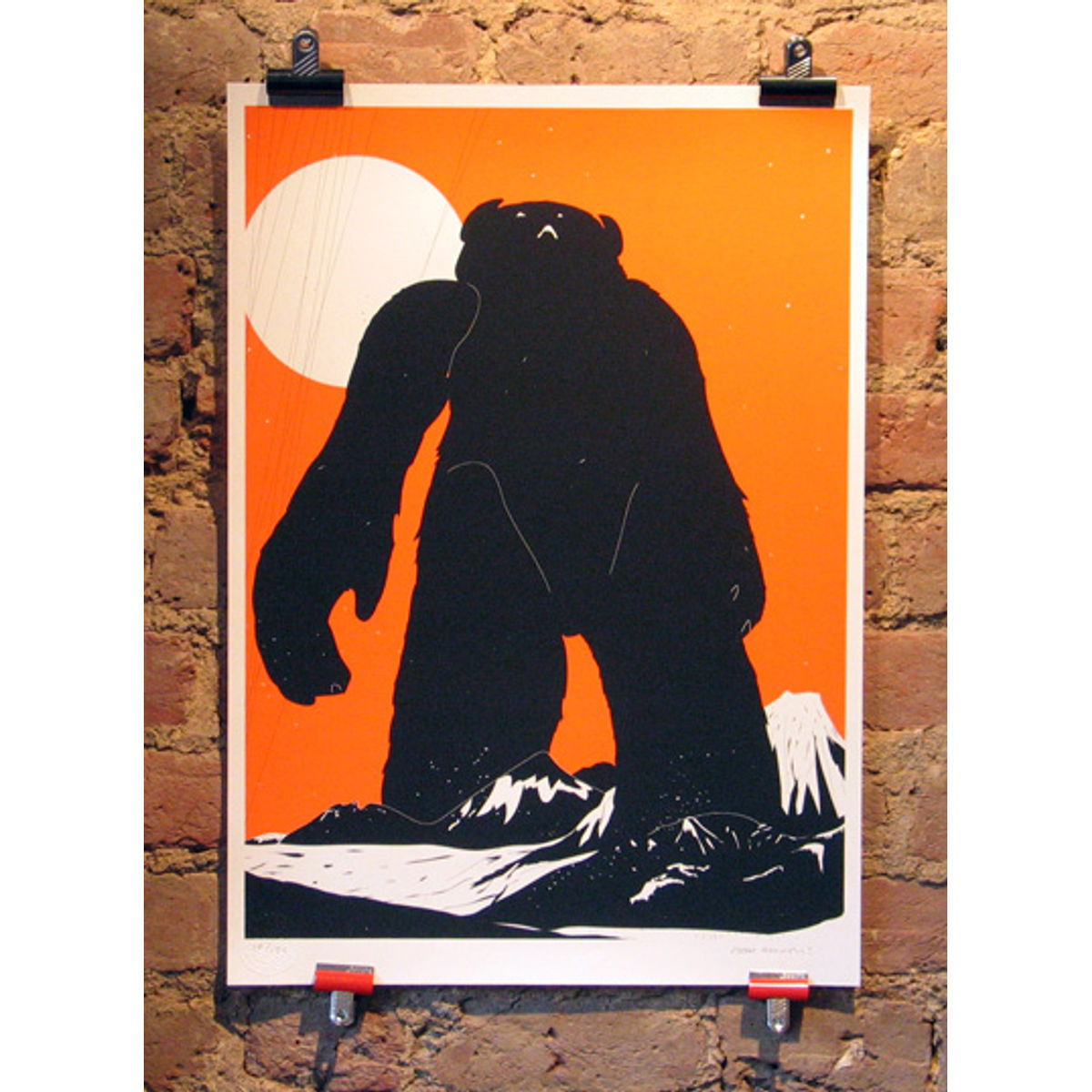 yeti over mount fuji - orange