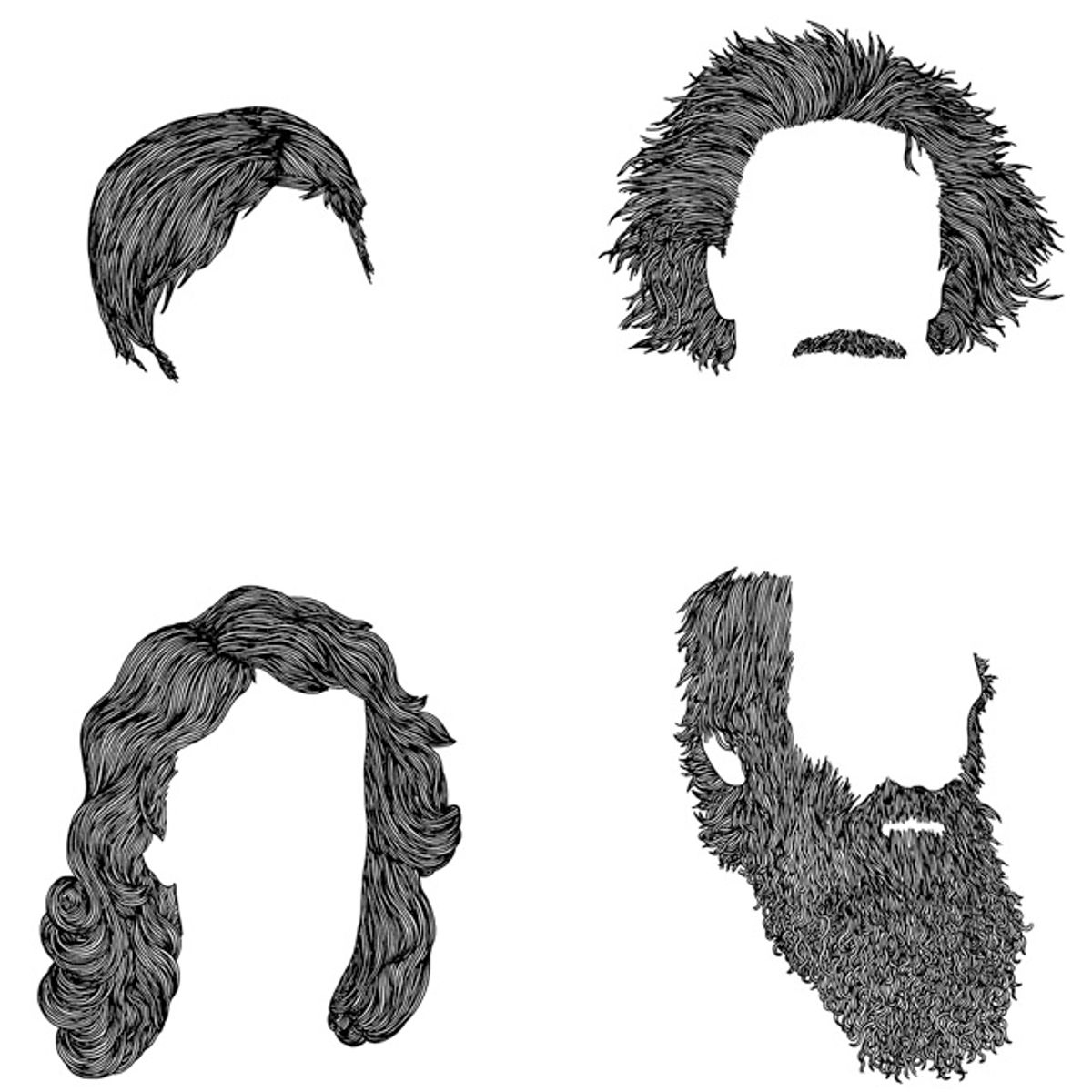 hair portraits - thinkers