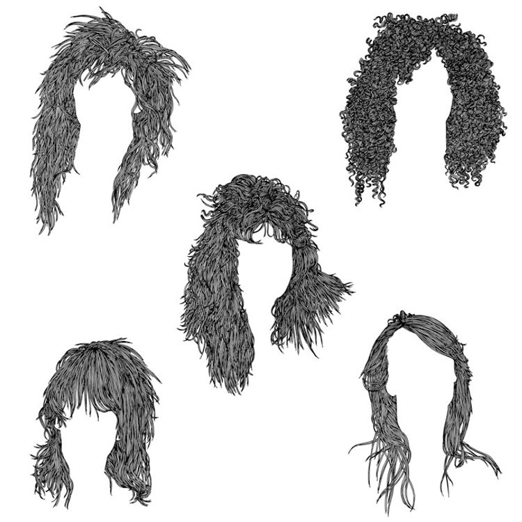 hair portraits - guns’n’roses by Mr. Bingo