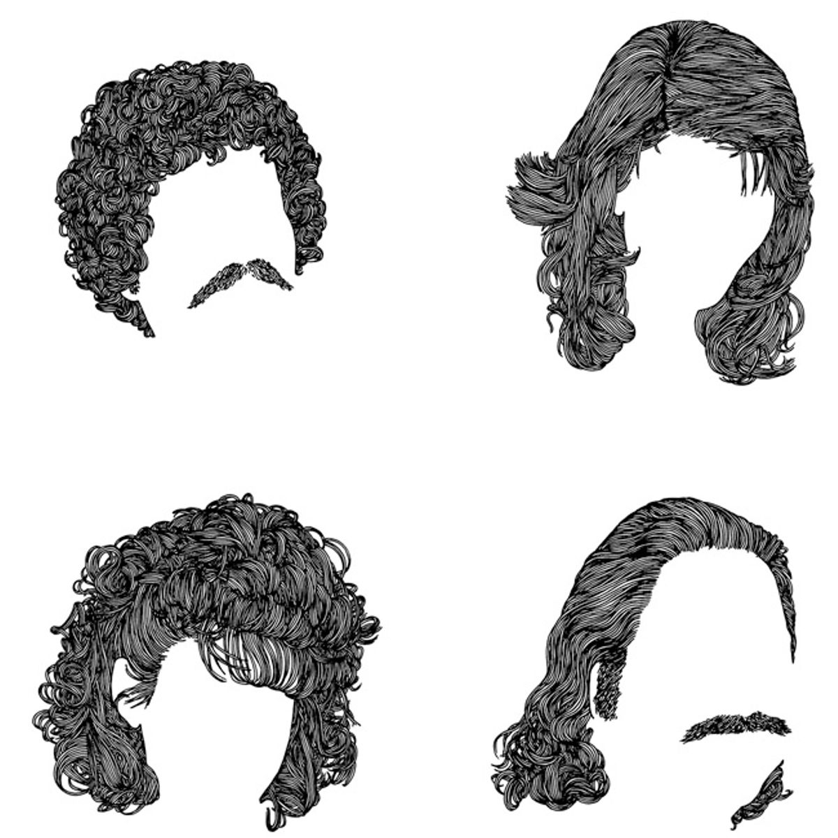 Hair Portraits - john, Ginger, Christy and Ron