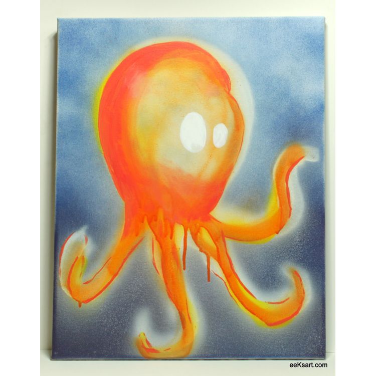 Orange Sherbert Octopie by eeKs