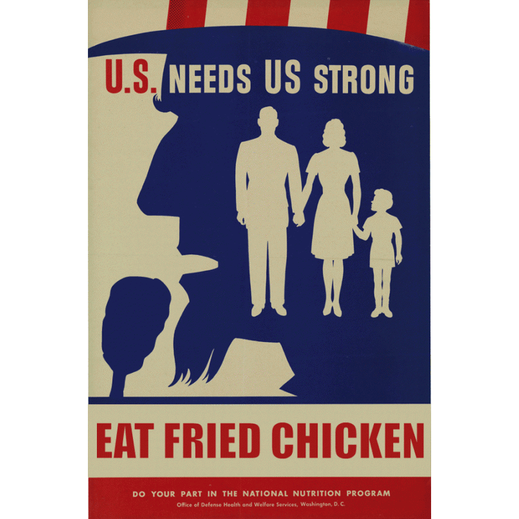 Eat Fried Chicken by Frank Kozik