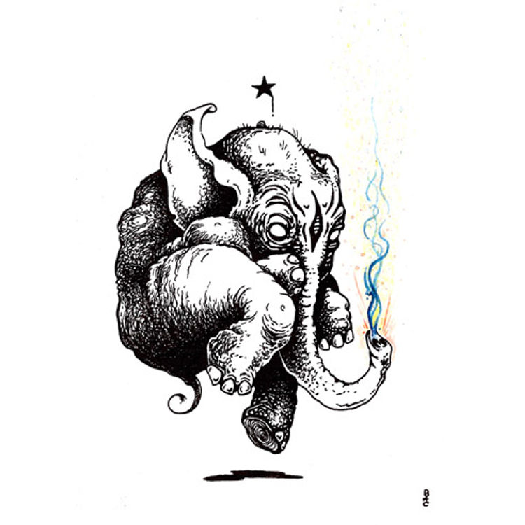 Surprised Elephant by Color Chemist (Bryan Collins)