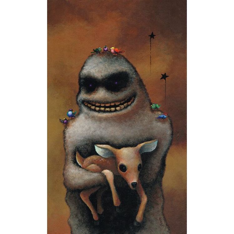 Sasquatch with Fawn by Color Chemist (Bryan Collins)