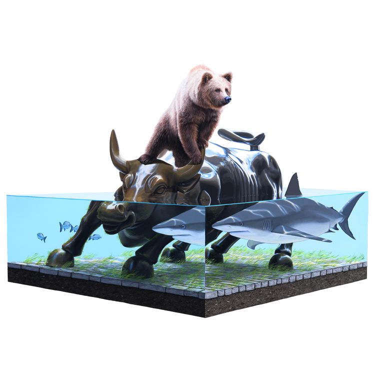 The Exchange II (Dark Water) by Josh Keyes