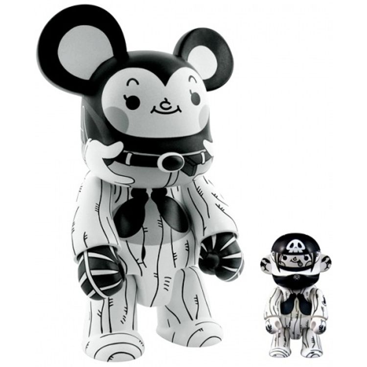 CuCu Mouse Bear Qee 8" - Mono Set by Kei Sawada