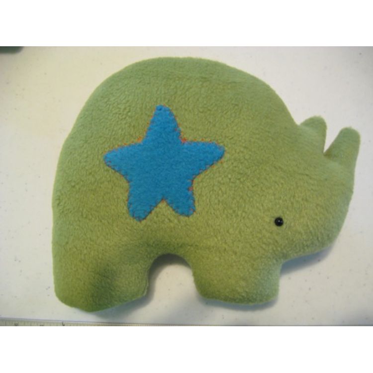 Rhino - Green w/Blue Star by 40threads (Alisa Ross)