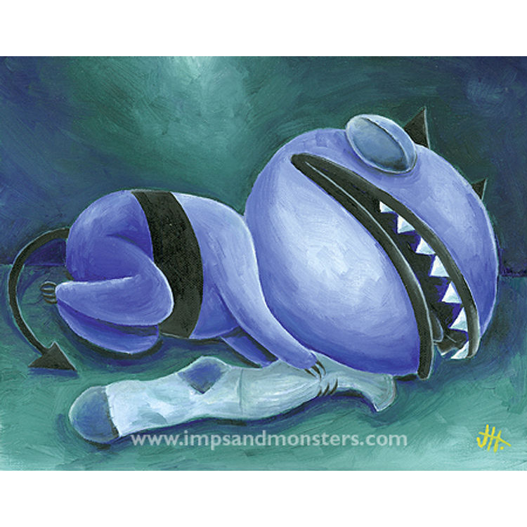 SOCK MONSTER (PRINT) by Justin Hillgrove