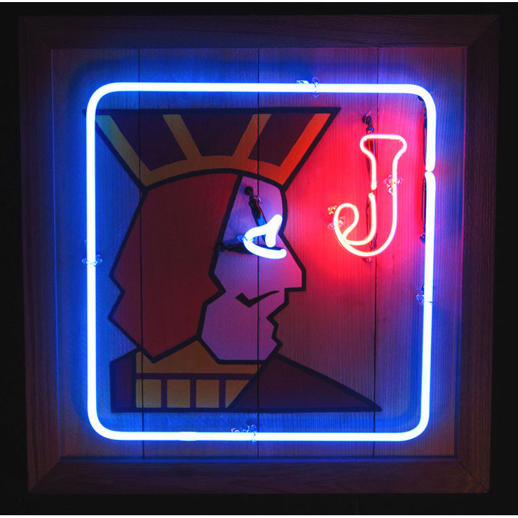 "One-Eyed Jack" neon sign by Meesha Golderg