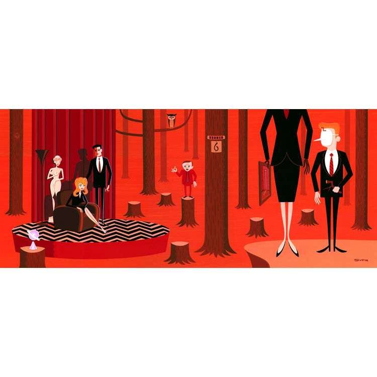 An Old Woman and Her Grandson by Shag (Josh Agle)