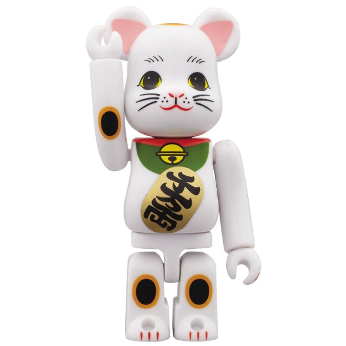 100% White Maneki Neko Be@rbrick