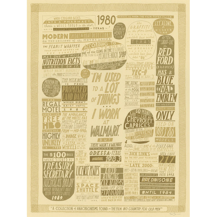 A Collection of Anachronisms [from] No Country For Old Men by Landland