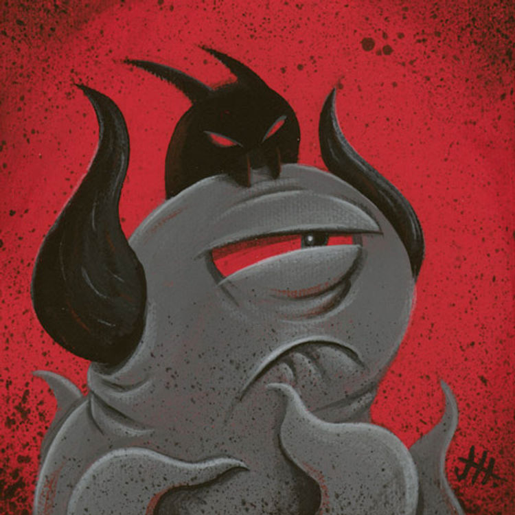 Black, White & Red Imp 5 by Justin Hillgrove