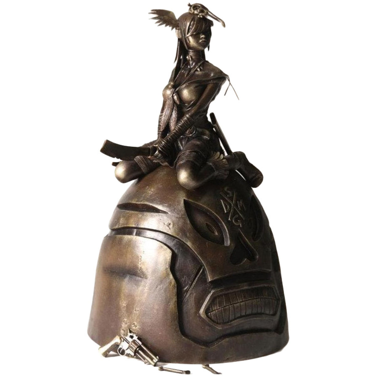 Solid Gold Death Mask - Faux Bronz