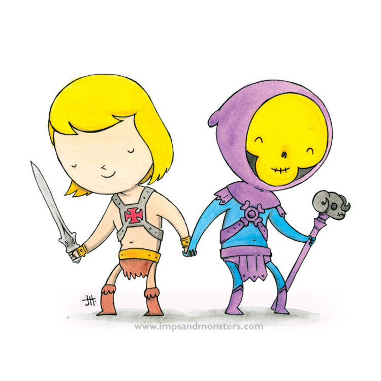 MAKING UP: HE-MAN & SKELETOR by Justin Hillgrove