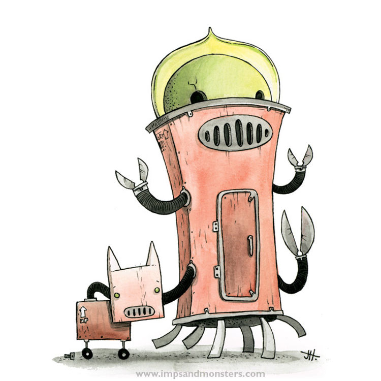 ROBOT DOG WALKER by Justin Hillgrove