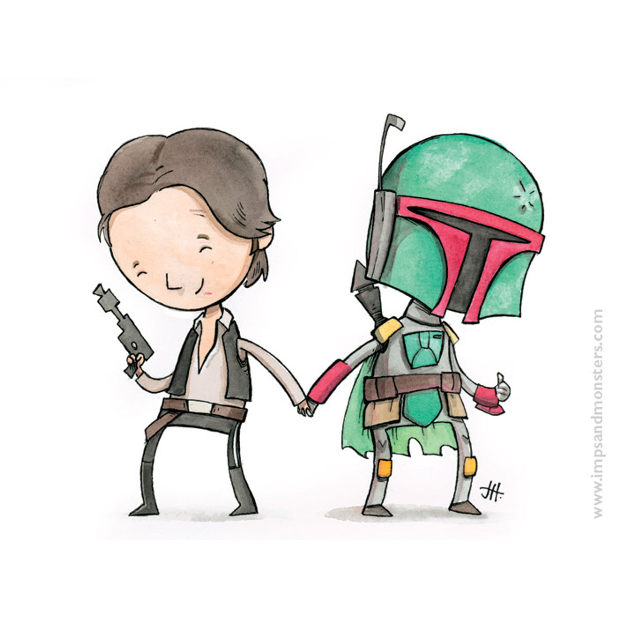 MAKING UP: HAN SOLO & BOBA FETT (PRINT)