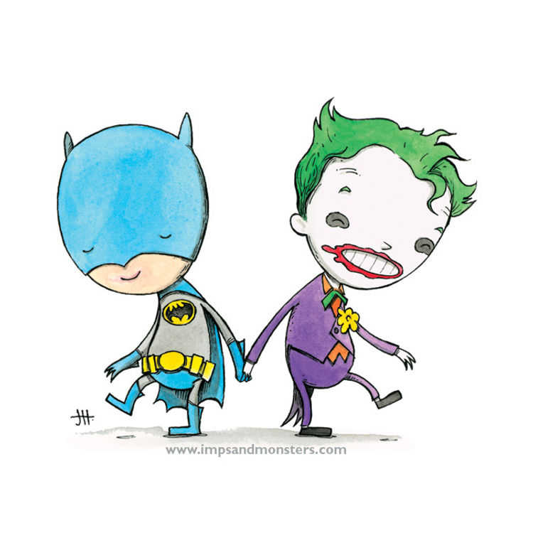 MAKING UP: BATMAN & JOKER by Justin Hillgrove