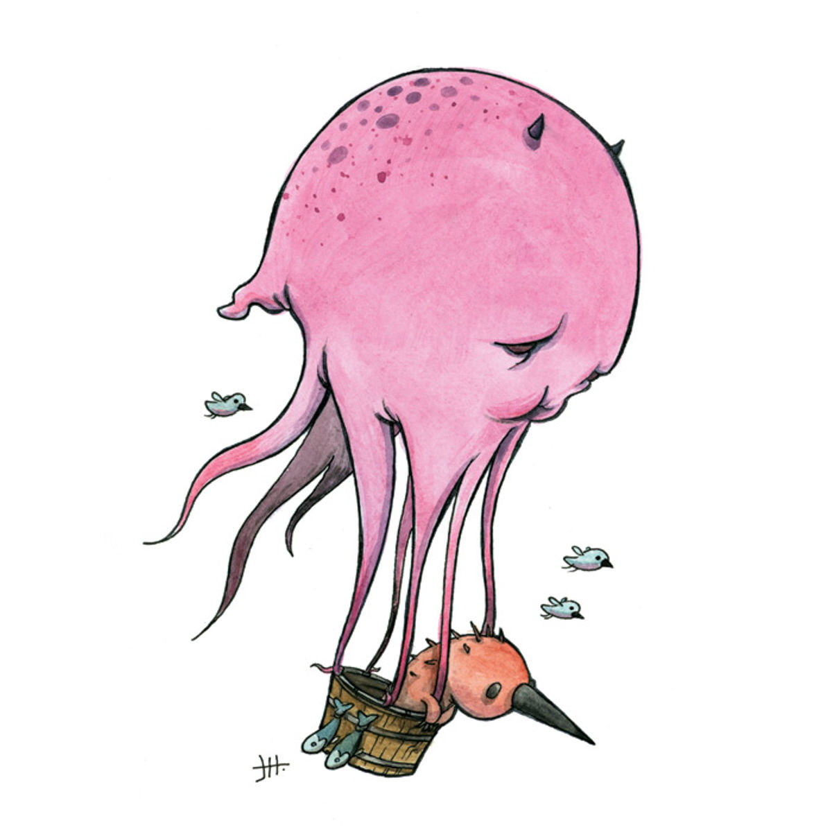 HOT AIR SQUID (PRINT)