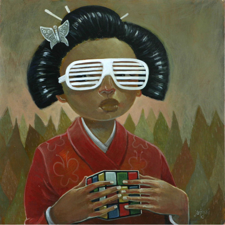 Geisha Cube by Aaron Jasinski