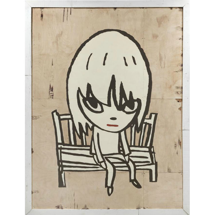 Girl On A Bench by Yoshitomo Nara
