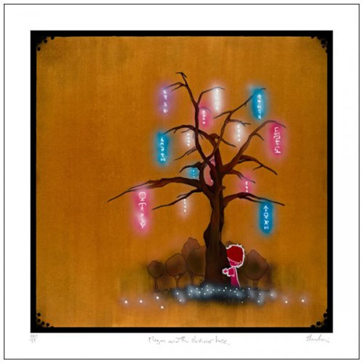 Megan and the shimmer tree.