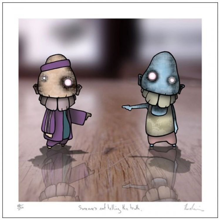 Someone's not telling the truth. by Tom Lewis