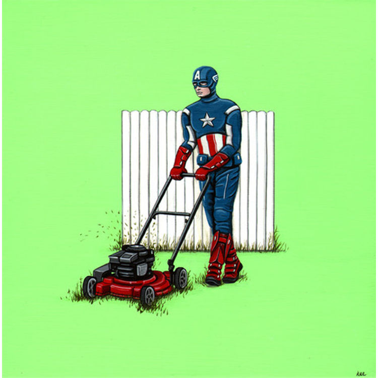 Captain America On Sunday Morning by Kiersten Essenpreis
