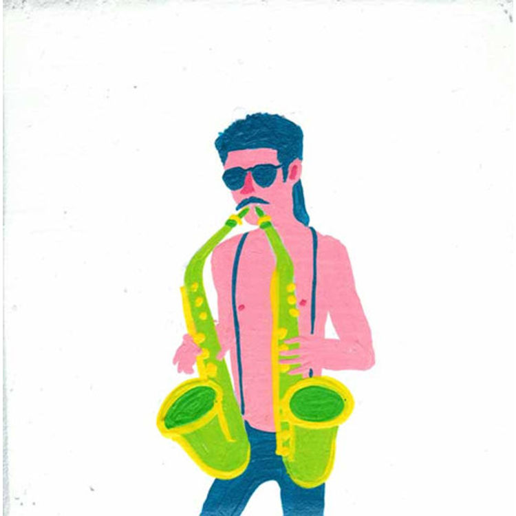 Sexy Sax Man Double Saxin' It by Alex Chiu