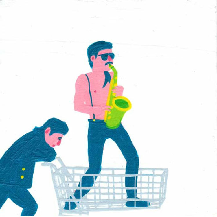 Sexy Sax Man Goes Shopping by Alex Chiu