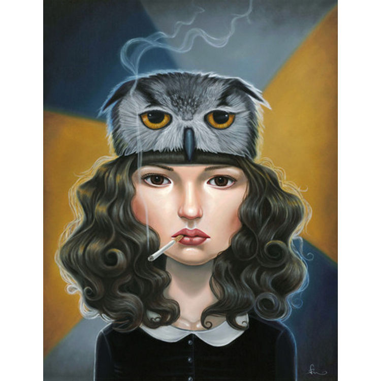 Art Student Owl by Audrey Pongracz