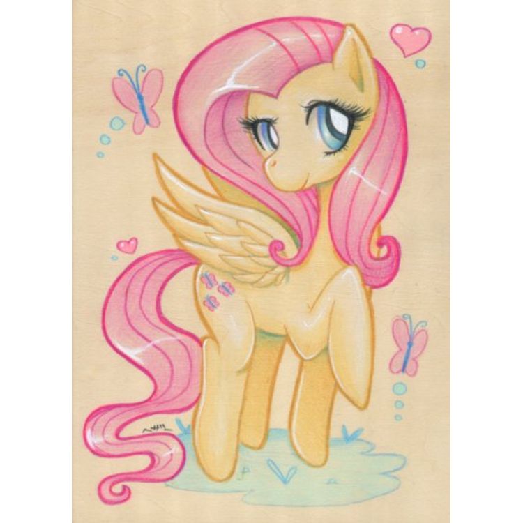 Fluttershy Woodblock by Heather Carlton