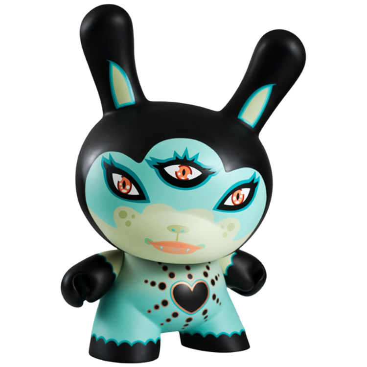 20" Blue Black Heart of Gold by Tara McPherson