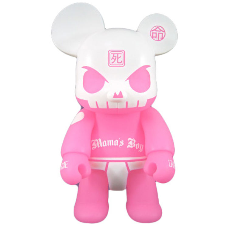 Mama's Boy Bear Qee - GID Pink by Huck Gee