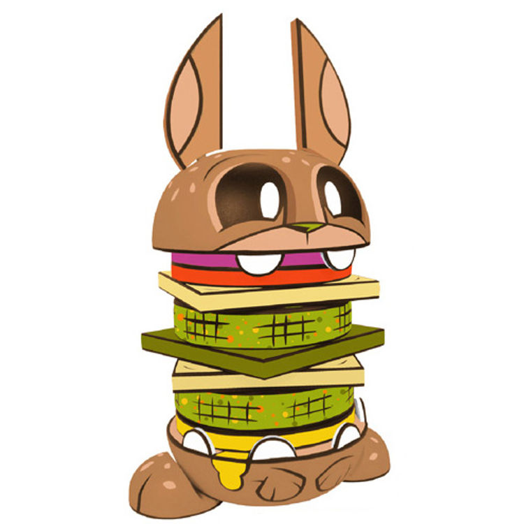 Veggie Burger Bunny by Joe Ledbetter