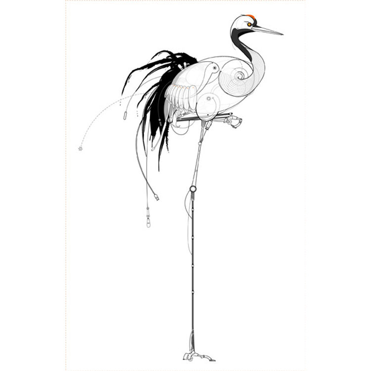 Red-crowned Crane by Feric