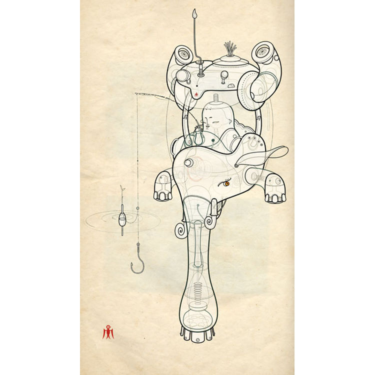 Riding Elephant by Feric